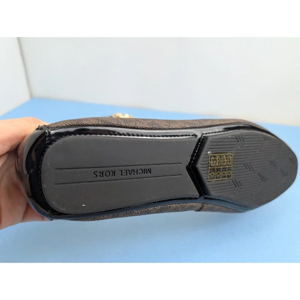 Michael Kors Lillie Moc Brown Logo w/ Gold Hardware Women's size 11